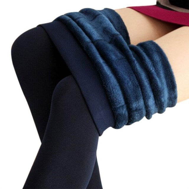 YGYEEG Women Pants Candy Colors Women Pants Plus Velvet Thick Warm Leggings For Winter Ladies Super Elastic Women's Clothing